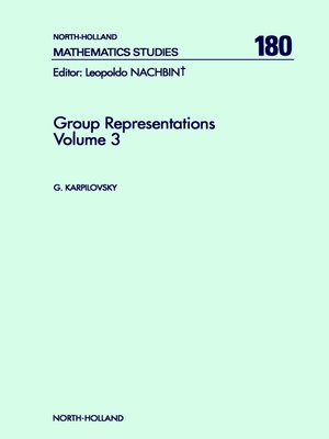 cover image of Group Representations